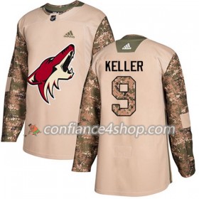 Adidas Maillot de Hockey Arizona Coyotes Clayton Keller 9 2017-2018 Camo Veterans Day Practice Authentic - Homme